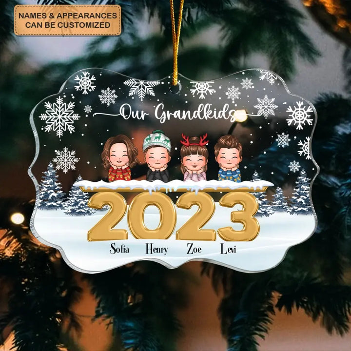 Our Grandkids - Personalized Custom Mica Ornament - Christmas Gift For Family Members