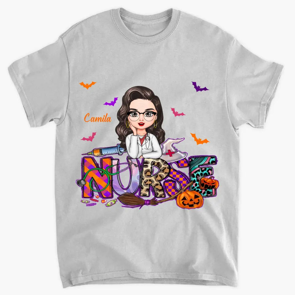 Nurse Spooky Season Witch - Personalized Custom T-shirt - Halloween, Nurse's Day, Appreciation Gift For Nurse