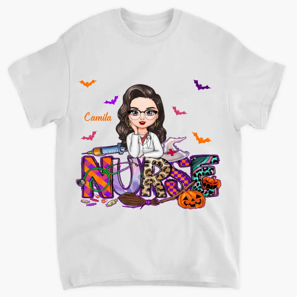 Nurse Spooky Season Witch - Personalized Custom T-shirt - Halloween, Nurse's Day, Appreciation Gift For Nurse