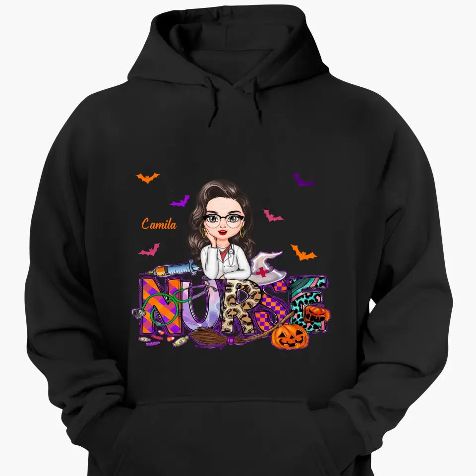 Nurse Spooky Season Witch - Personalized Custom T-shirt - Halloween, Nurse's Day, Appreciation Gift For Nurse