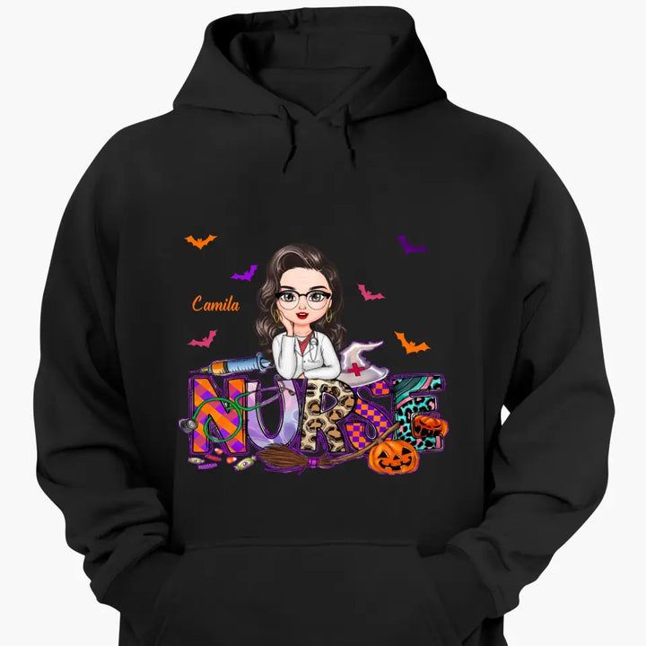 Nurse Spooky Season Witch - Personalized Custom T-shirt - Halloween, Nurse's Day, Appreciation Gift For Nurse