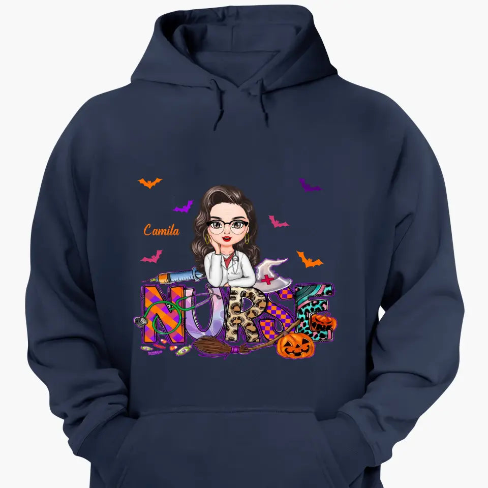 Nurse Spooky Season Witch - Personalized Custom T-shirt - Halloween, Nurse's Day, Appreciation Gift For Nurse