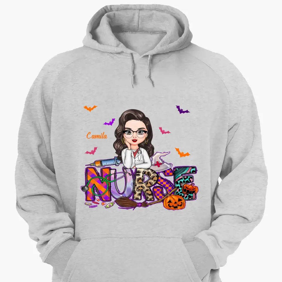 Nurse Spooky Season Witch - Personalized Custom T-shirt - Halloween, Nurse's Day, Appreciation Gift For Nurse