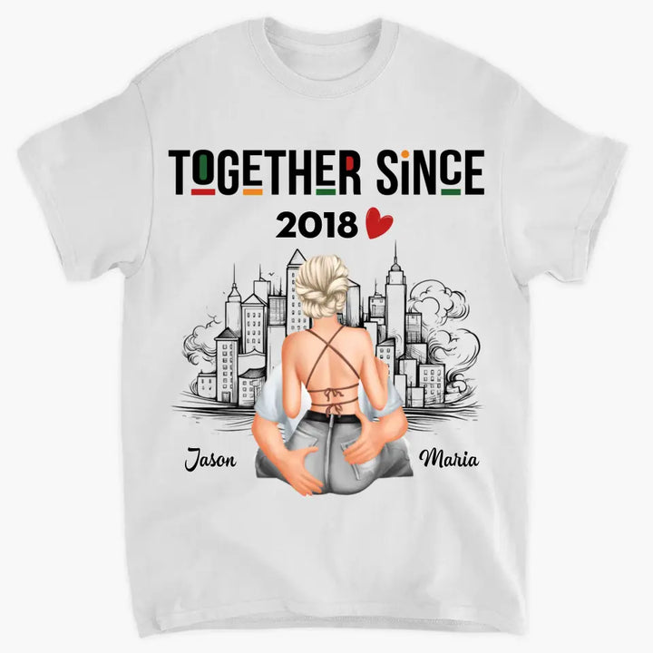Together Since - Personalized Custom T-shirt - Anniversary Gift For Couple, Wife, Husband