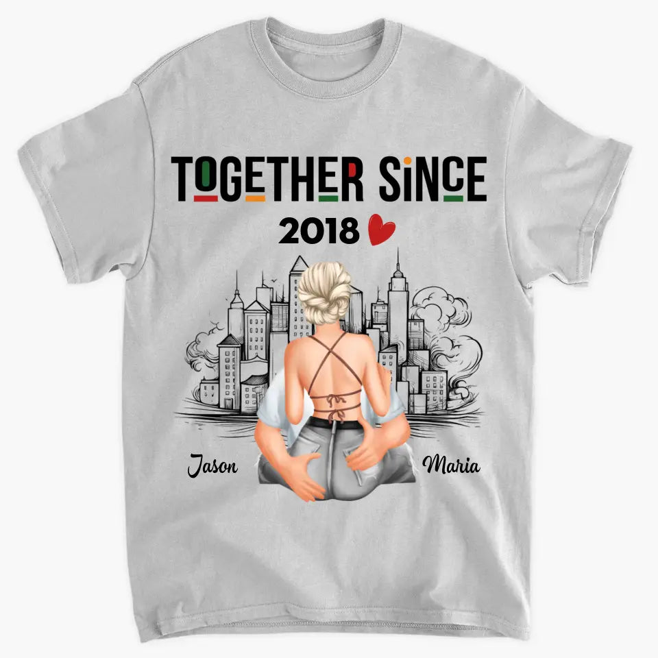 Together Since - Personalized Custom T-shirt - Anniversary Gift For Couple, Wife, Husband