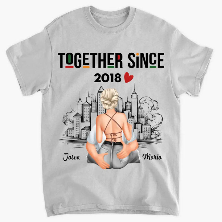 Together Since - Personalized Custom T-shirt - Anniversary Gift For Couple, Wife, Husband