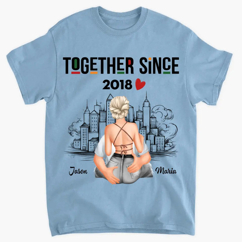 Together Since - Personalized Custom T-shirt - Anniversary Gift For Couple, Wife, Husband