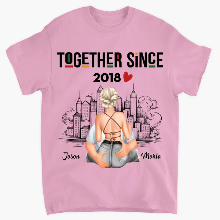 Together Since - Personalized Custom T-shirt - Anniversary Gift For Couple, Wife, Husband