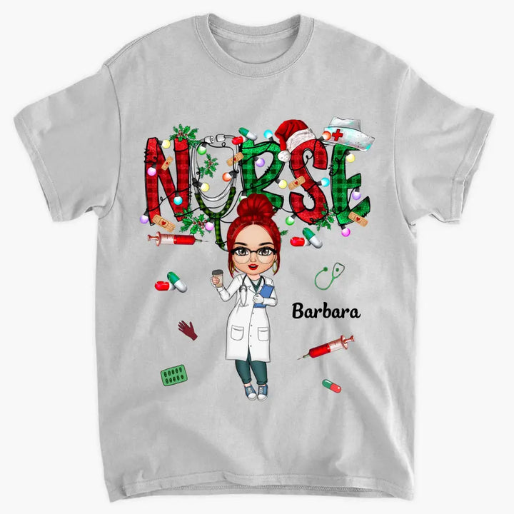 Nurse Life Christmas - Personalized Custom T-shirt - Nurse's Day, Appreciation, Christmas Gift For Nurse