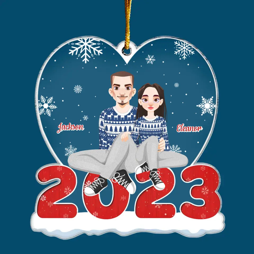 Christmas 2023 - Personalized Custom Mica Ornament - Christmas Gift For Couple, Wife, Husband