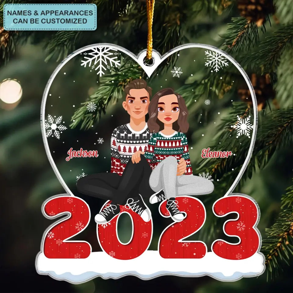Christmas 2023 - Personalized Custom Mica Ornament - Christmas Gift For Couple, Wife, Husband