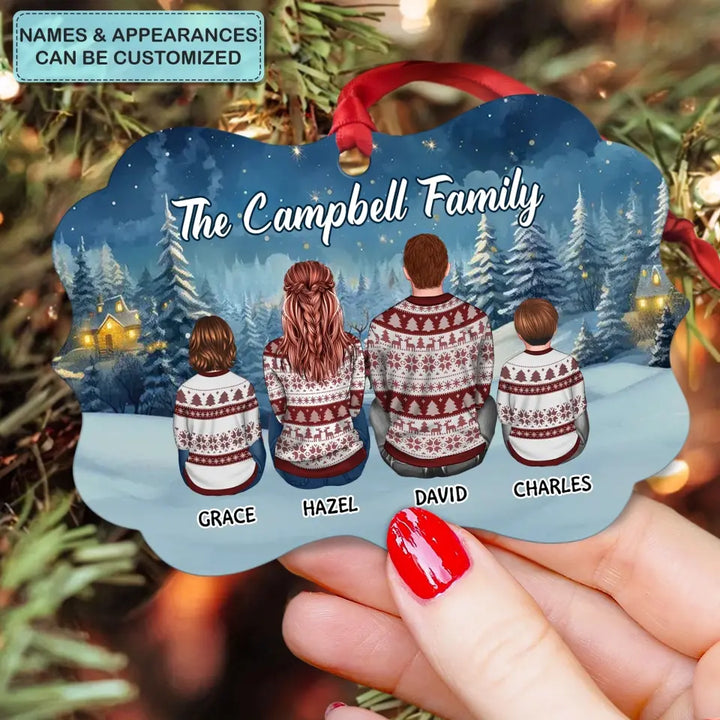 Our Family - Personalized Custom Aluminium Ornament - Christmas Gift Family Members