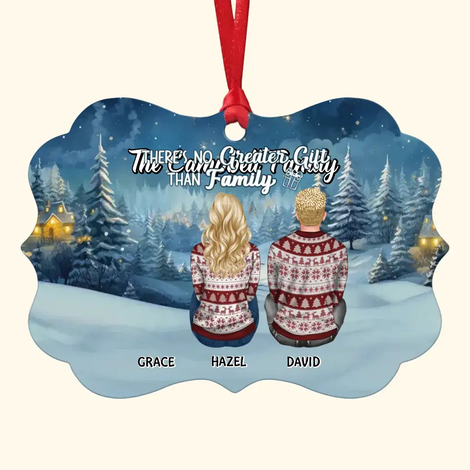 Our Family - Personalized Custom Aluminium Ornament - Christmas Gift Family Members