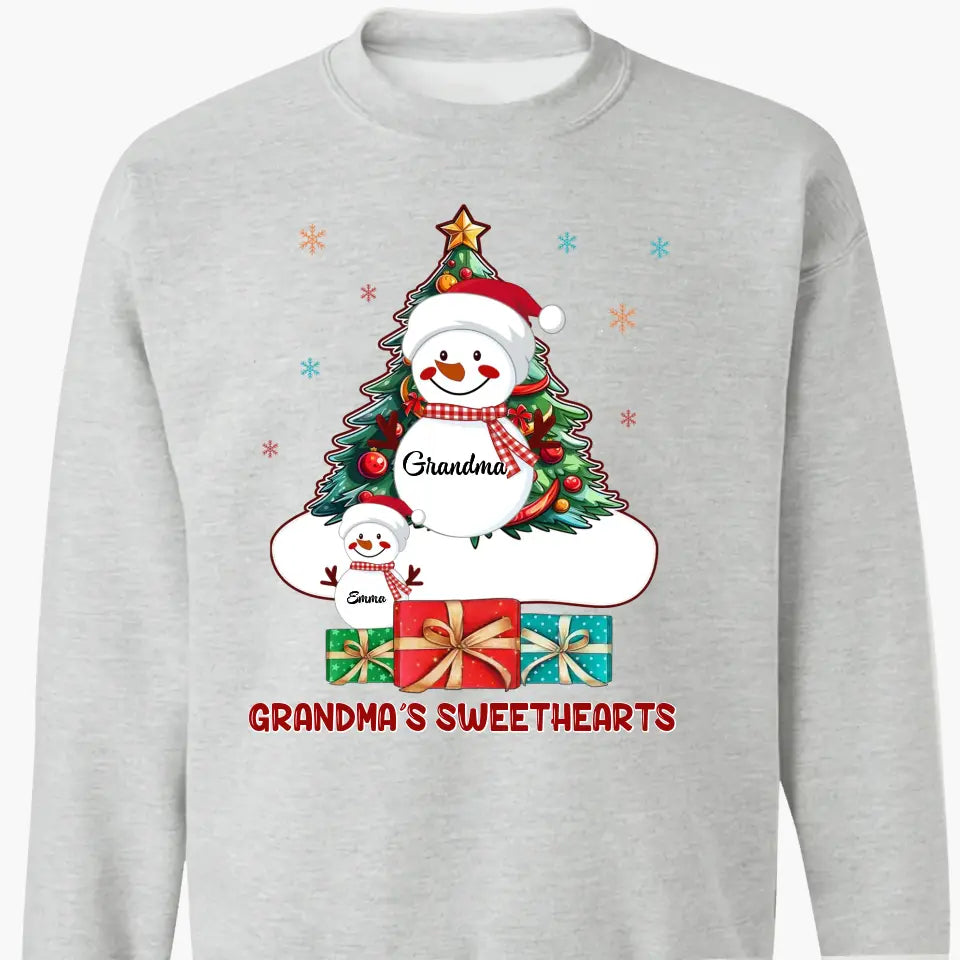There Is No Greater Gift Than Grandkids Snowman - Personalized Custom T-shirt - Christmas Gift For Grandma