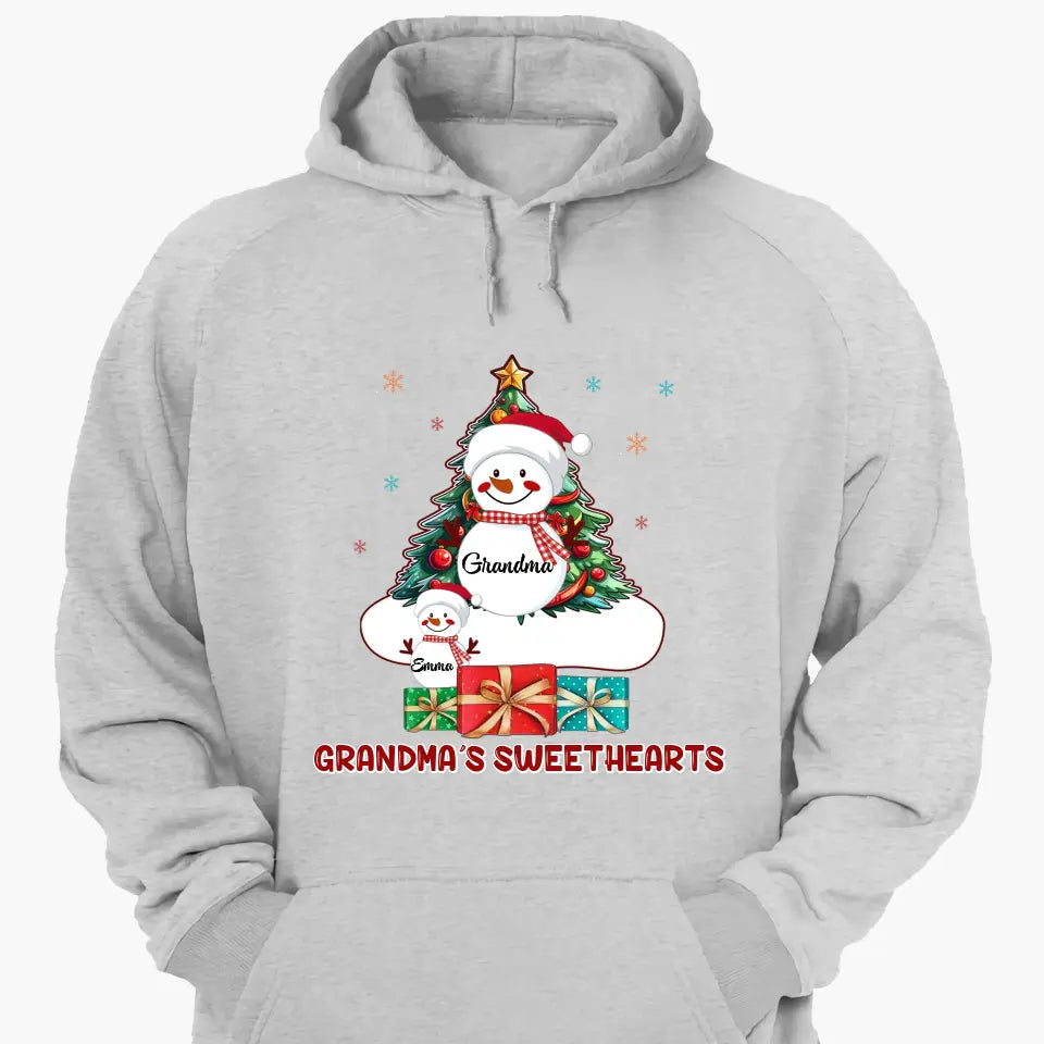 There Is No Greater Gift Than Grandkids Snowman - Personalized Custom T-shirt - Christmas Gift For Grandma