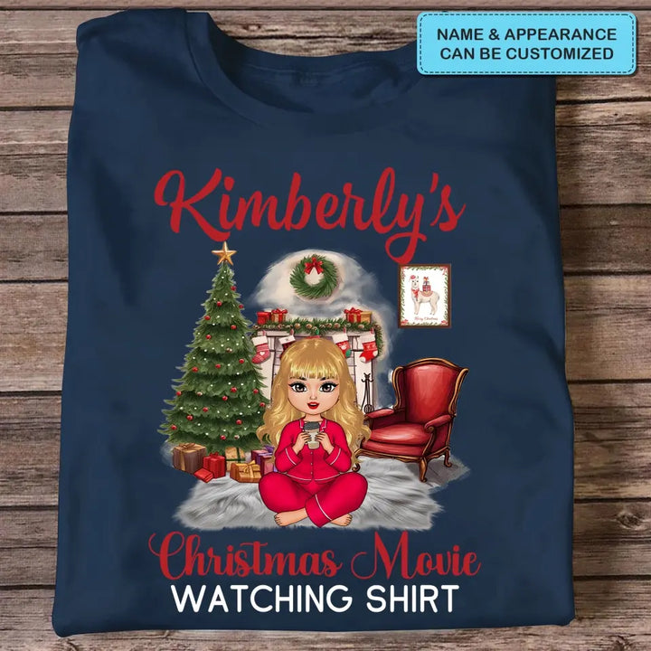My Christmas Movie Watching Shirt - Personalized Custom T-shirt - Christmas Gift For Friend, Bestie, Sister, Daughter