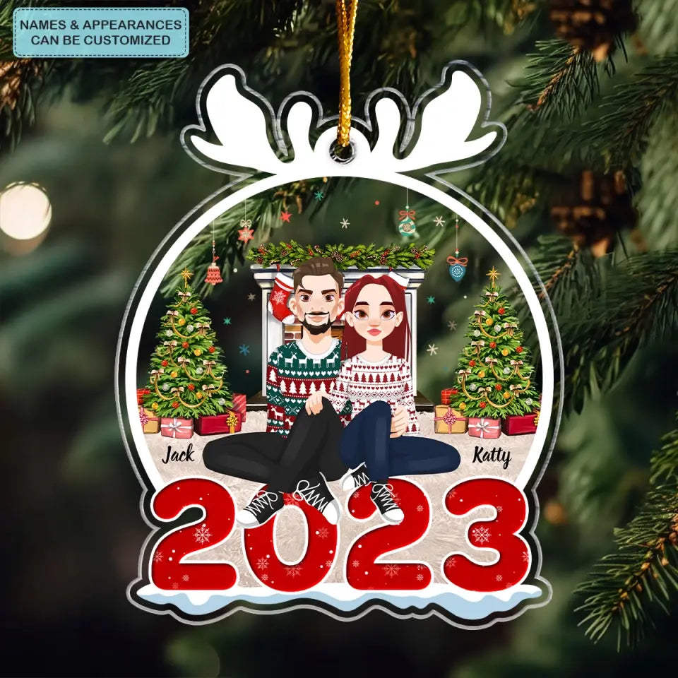 Couple Christmas 2023 - Personalized Custom Mica Ornament - Christmas Gift For Couple, Husband, Wife