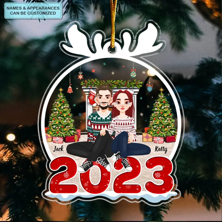 Couple Christmas 2023 - Personalized Custom Mica Ornament - Christmas Gift For Couple, Husband, Wife
