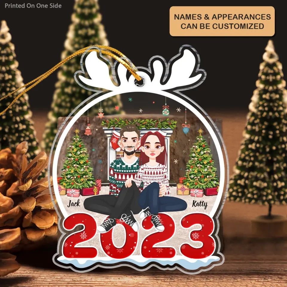 Couple Christmas 2023 - Personalized Custom Mica Ornament - Christmas Gift For Couple, Husband, Wife