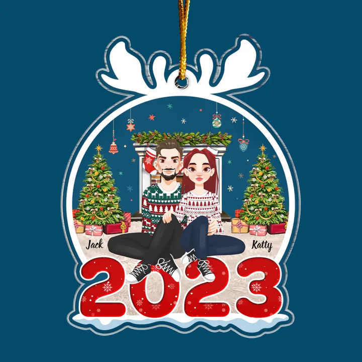 Couple Christmas 2023 - Personalized Custom Mica Ornament - Christmas Gift For Couple, Husband, Wife