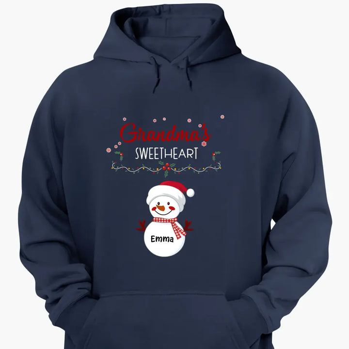 Grandma Snowman Christmas - Personalized Custom T-shirt - Christmas Gift For Grandma