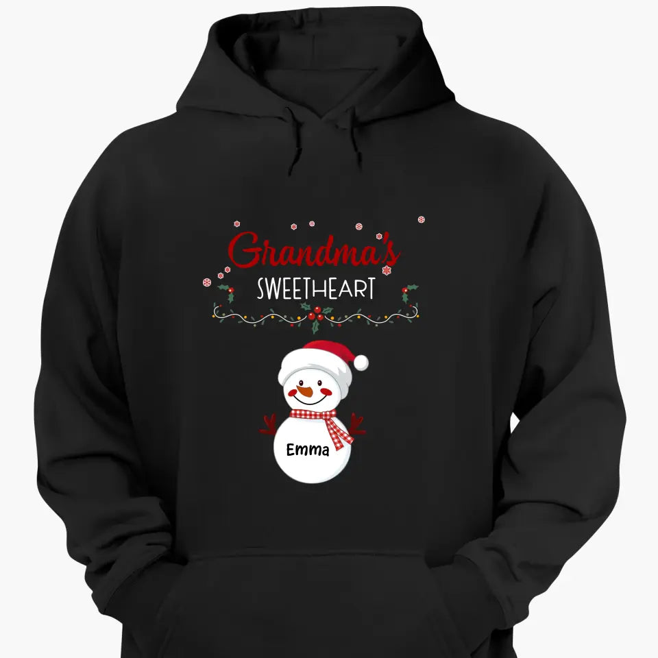 Grandma Snowman Christmas - Personalized Custom T-shirt - Christmas Gift For Grandma