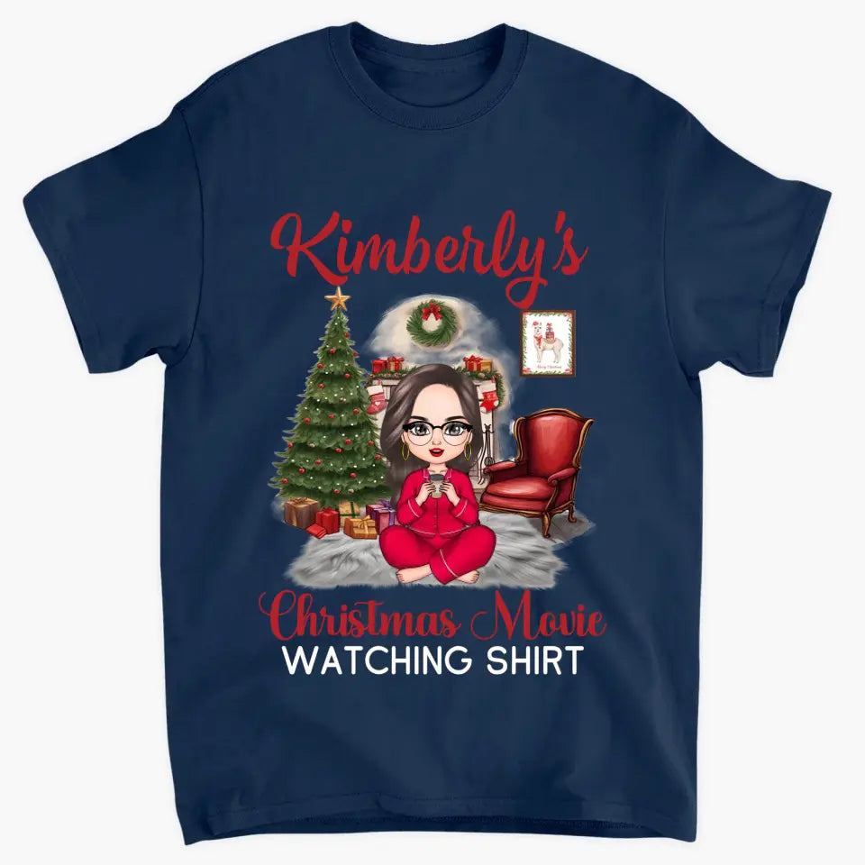 My Christmas Movie Watching Shirt - Personalized Custom T-shirt - Christmas Gift For Friend, Bestie, Sister, Daughter