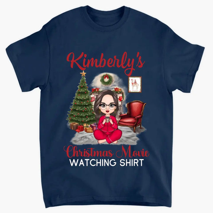 My Christmas Movie Watching Shirt - Personalized Custom T-shirt - Christmas Gift For Friend, Bestie, Sister, Daughter
