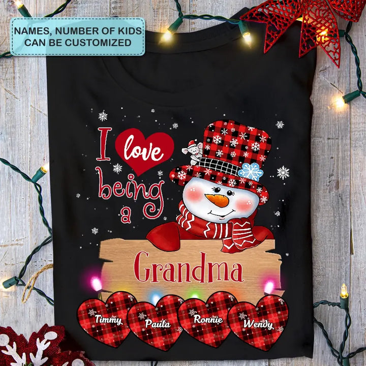 I Love Being A Grandma - Personalized Custom T-shirt - Christmas Gift For Grandma, Family Members