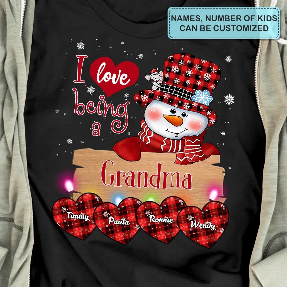 I Love Being A Grandma - Personalized Custom T-shirt - Christmas Gift For Grandma, Family Members
