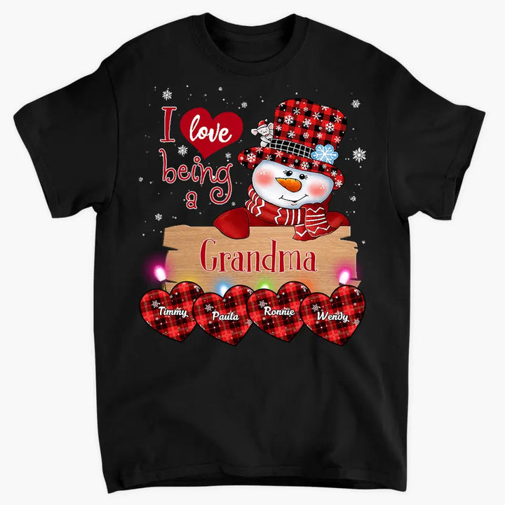 I Love Being A Grandma - Personalized Custom T-shirt - Christmas Gift For Grandma, Family Members