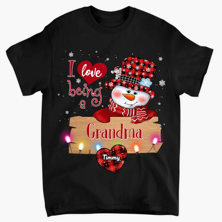 I Love Being A Grandma - Personalized Custom T-shirt - Christmas Gift For Grandma, Family Members