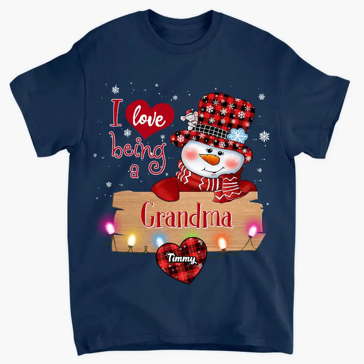 I Love Being A Grandma - Personalized Custom T-shirt - Christmas Gift For Grandma, Family Members
