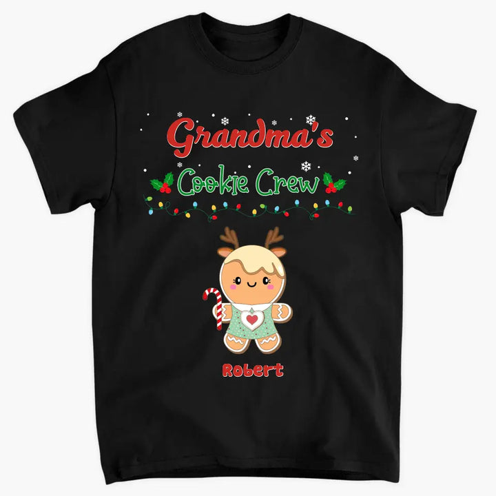 Grandma's Cookie Crew - Personalized Custom T-shirt - Christmas Gift For Grandma, Family Members