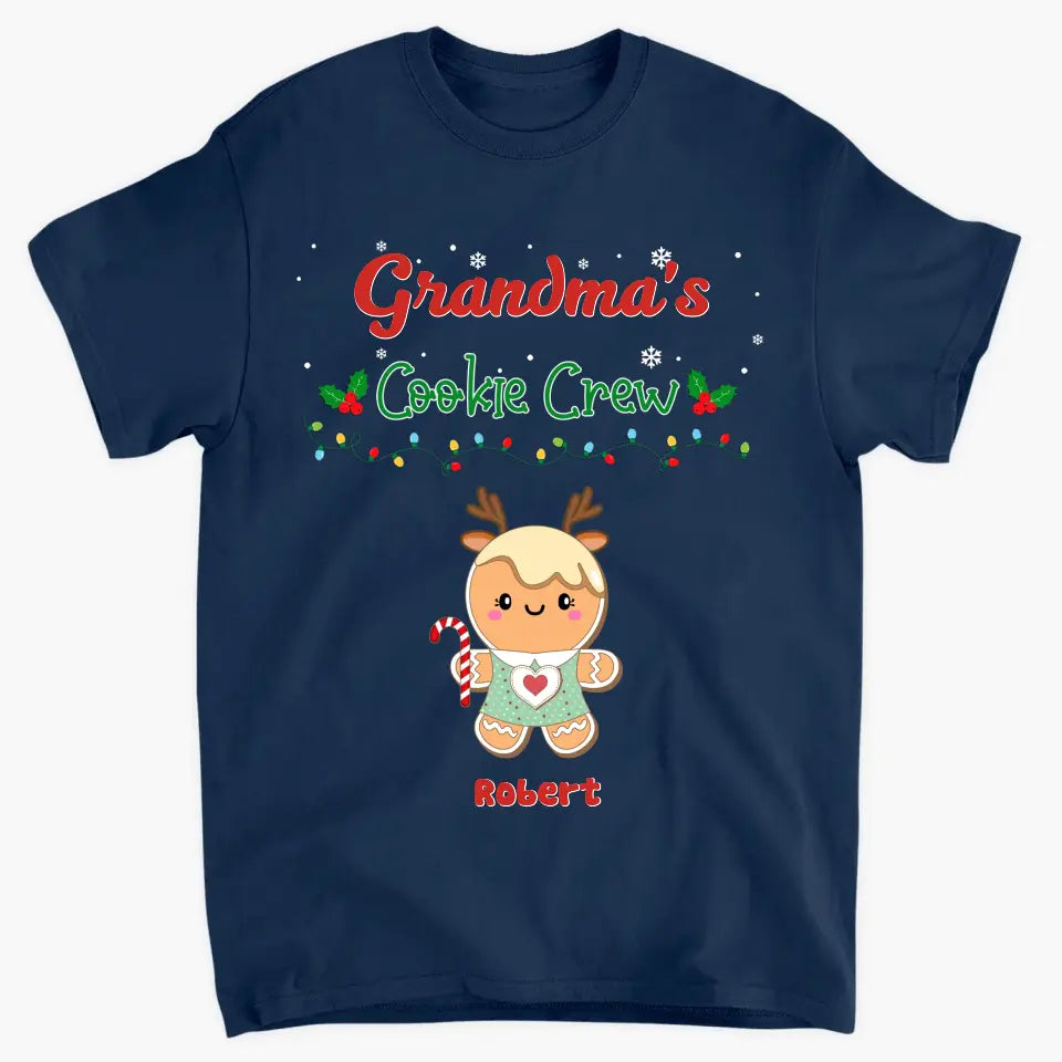 Grandma's Cookie Crew - Personalized Custom T-shirt - Christmas Gift For Grandma, Family Members