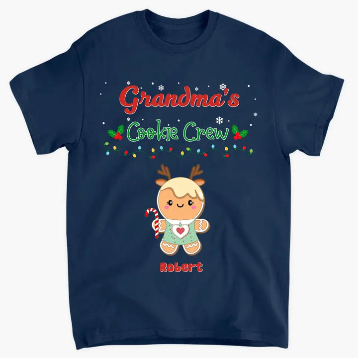 Grandma's Cookie Crew - Personalized Custom T-shirt - Christmas Gift For Grandma, Family Members