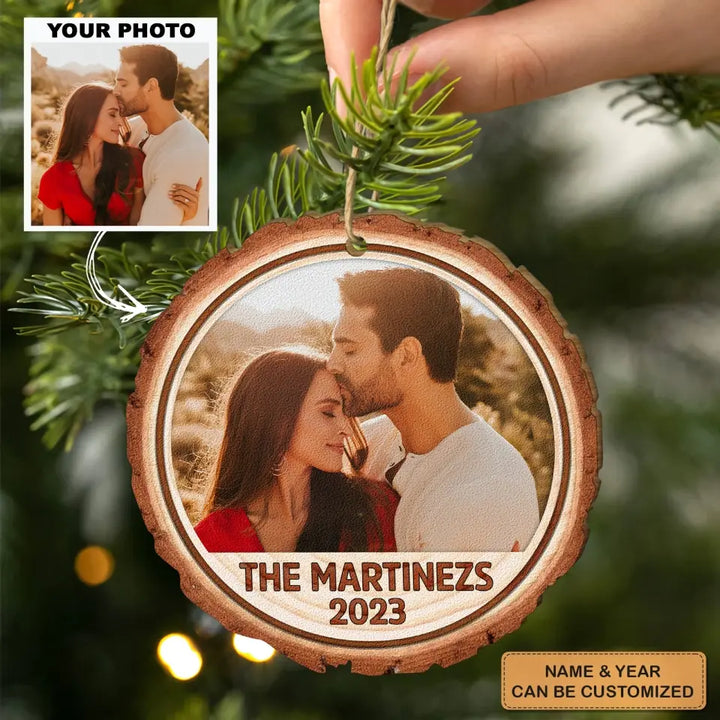 Our Family Custom Photo - Personalized Custom Wood Ornament - Christmas Gift For Family