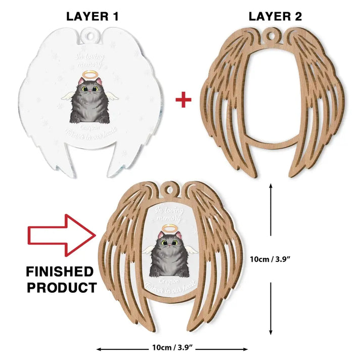 Forever In Our Heart - Personalized Custom 2-Layer Mix Ornament - Christmas, Memorial Gift For Pet Mom, Pet Dad, Pet Lover, Pet Owner