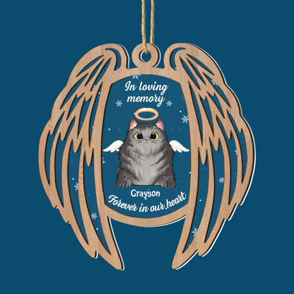 Forever In Our Heart - Personalized Custom 2-Layer Mix Ornament - Christmas, Memorial Gift For Pet Mom, Pet Dad, Pet Lover, Pet Owner