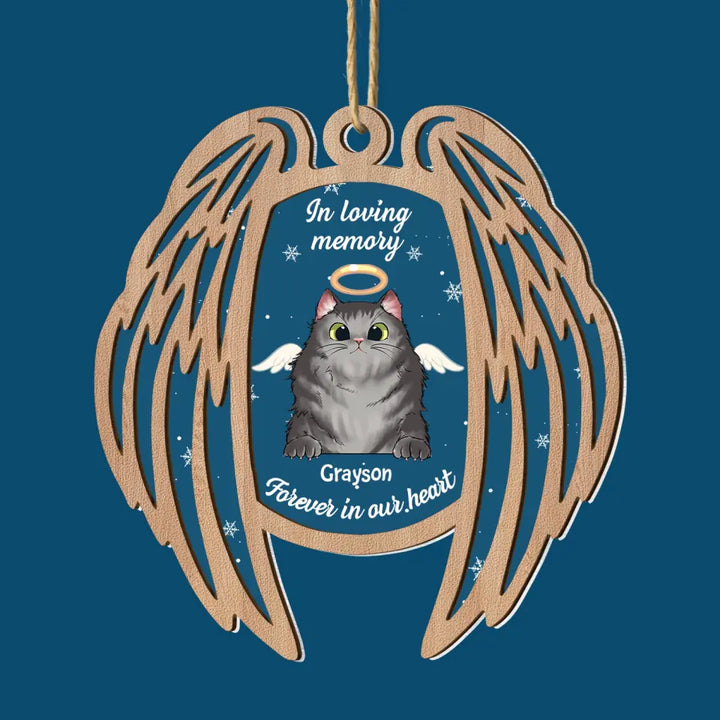 Forever In Our Heart - Personalized Custom 2-Layer Mix Ornament - Christmas, Memorial Gift For Pet Mom, Pet Dad, Pet Lover, Pet Owner