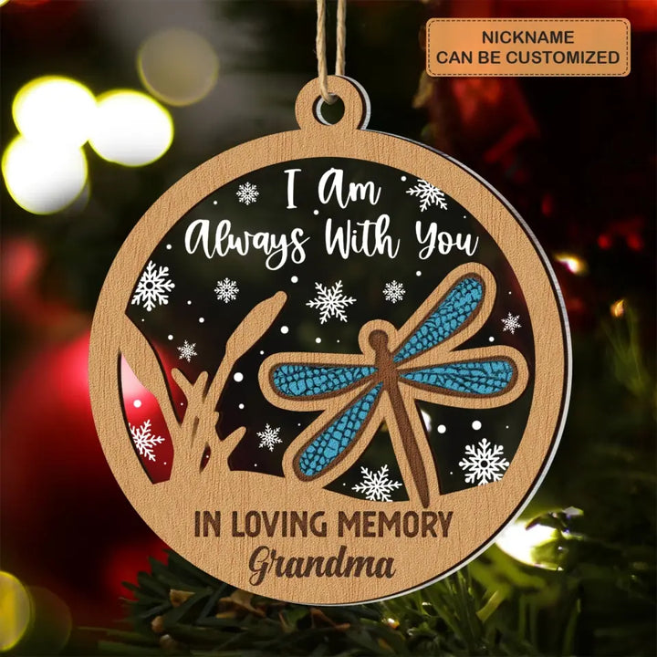 In Loving Memory Dragonfly - Personalized Custom 2-Layer Mix Ornament - Christmas, Memorial Gift For Family Members