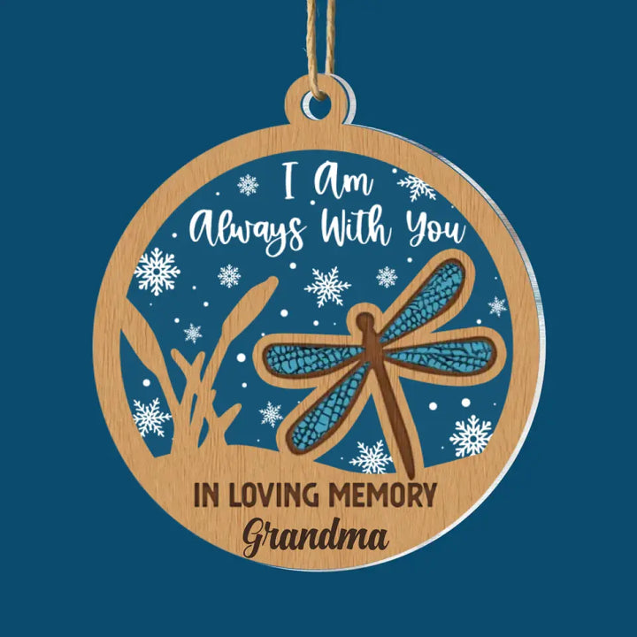 In Loving Memory Dragonfly - Personalized Custom 2-Layer Mix Ornament - Christmas, Memorial Gift For Family Members