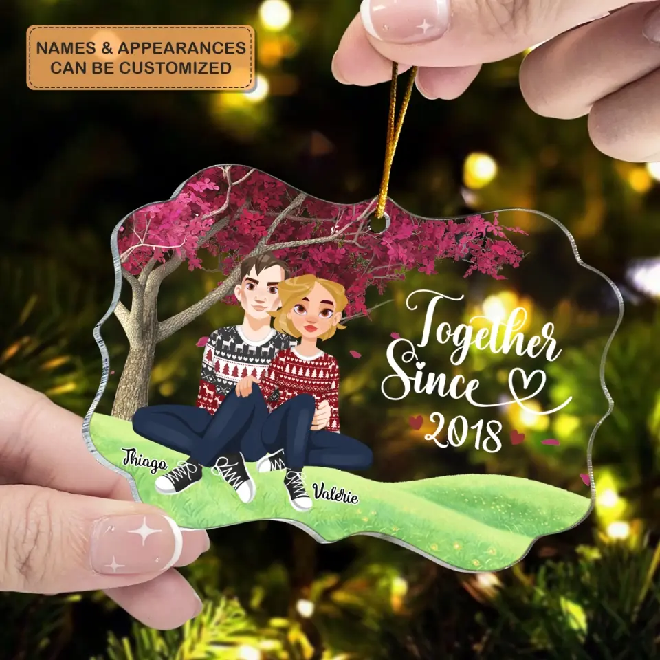 Together Since - Personalized Custom Mica Ornament - Christmas Gift For Couple, Husband, Wife
