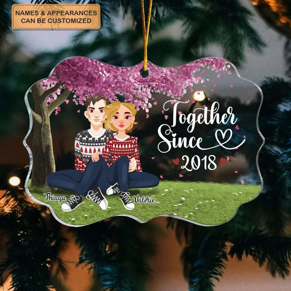 Together Since - Personalized Custom Mica Ornament - Christmas Gift For Couple, Husband, Wife