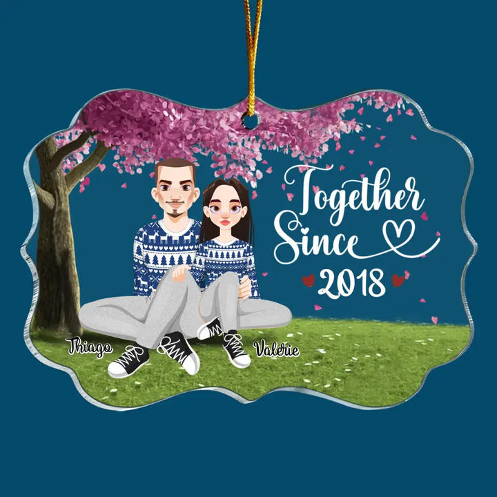 Together Since - Personalized Custom Mica Ornament - Christmas Gift For Couple, Husband, Wife