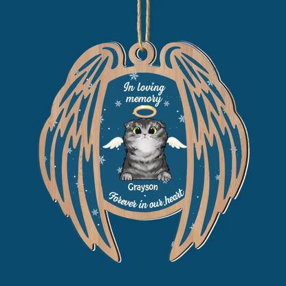Forever In Our Heart - Personalized Custom 2-Layer Mix Ornament - Christmas, Memorial Gift For Pet Mom, Pet Dad, Pet Lover, Pet Owner
