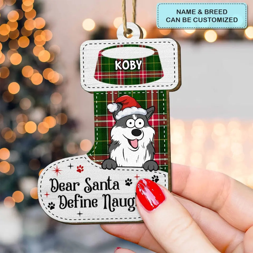 Happy Pawlidays - Personalized Custom Wood Ornament - Christmas Gift For Dog Mom, Dog Dad, Dog Lover