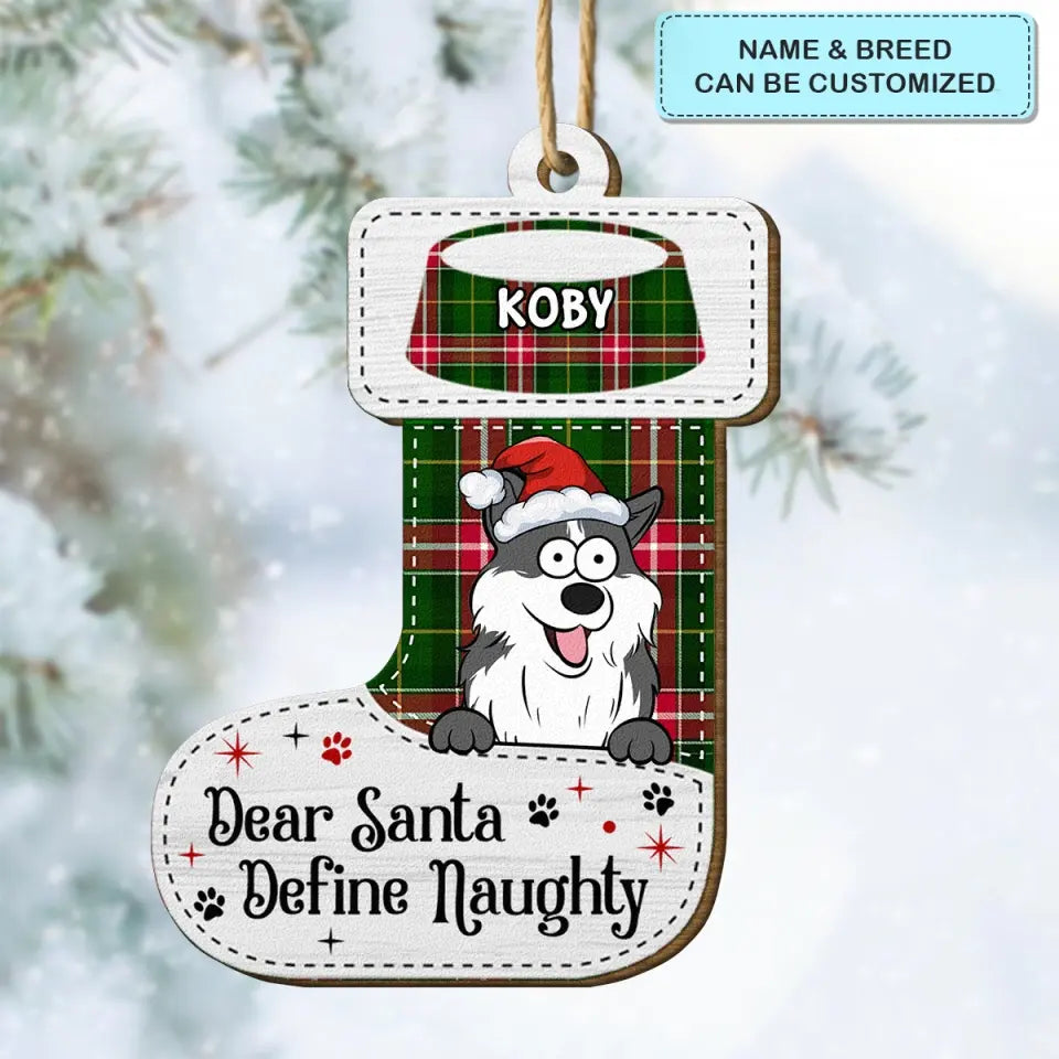 Happy Pawlidays - Personalized Custom Wood Ornament - Christmas Gift For Dog Mom, Dog Dad, Dog Lover