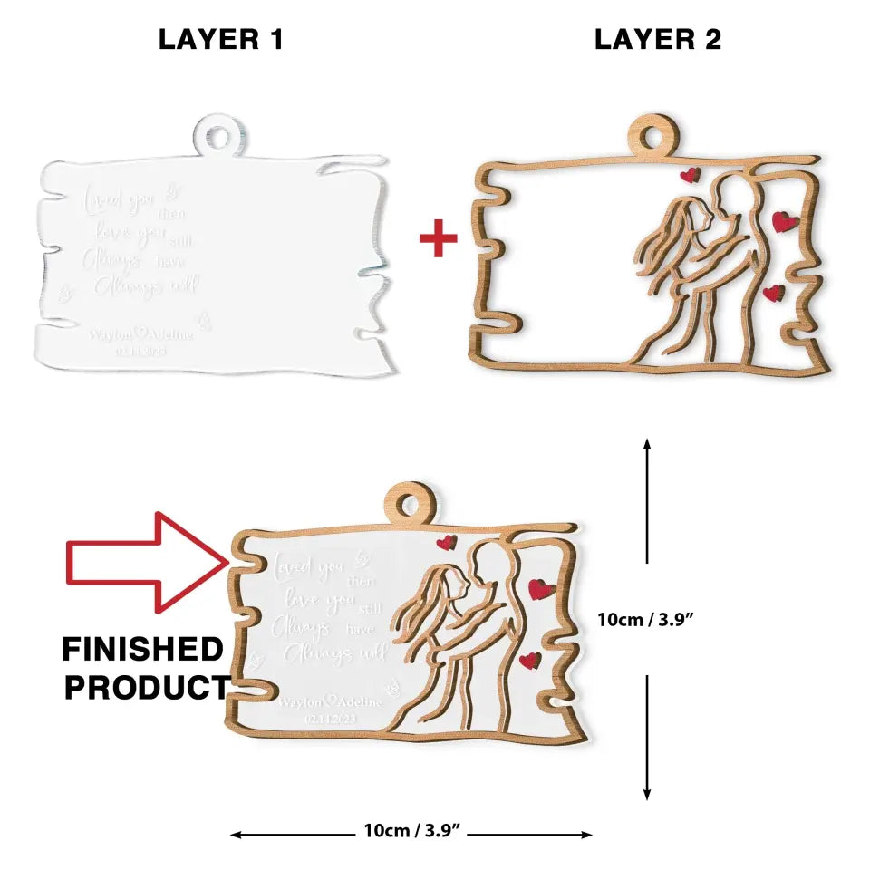 Loved You Then Love You Still Always Have Always Will - Personalized Custom 2-Layer Mix Ornament - Christmas Gift For Couple, Husband, Wife