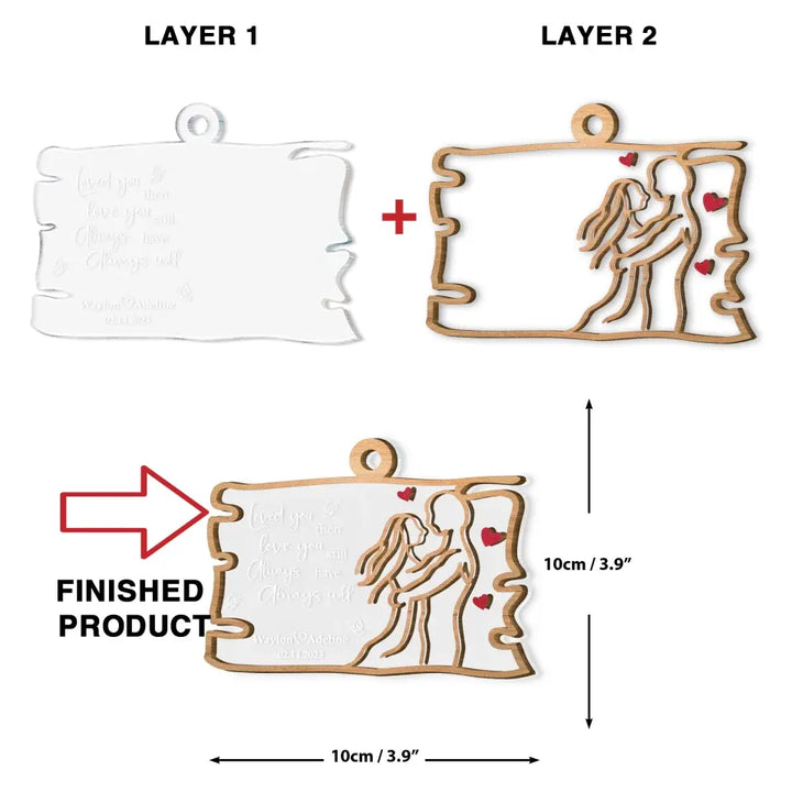 Loved You Then Love You Still Always Have Always Will - Personalized Custom 2-Layer Mix Ornament - Christmas Gift For Couple, Husband, Wife